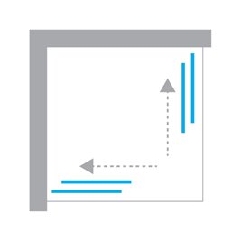 Czarna kabina prostokątna 80x90 cm K-5161 New Varia Black New Trendy