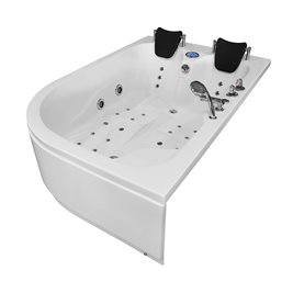 Wanna z hydromasażem dwuosobowa Turbo+ 180x120 cm MO-1631 Lewa