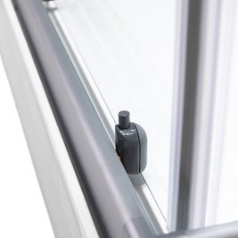 Kabina prysznicowa zabudowana prostokątna profil szczotkowany 120x80 Alma Prawa