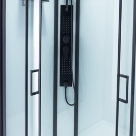 Kabina prysznicowa zabudowana na niskim brodziku prostokątna 120x80 Alma Lewa