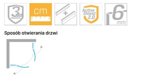 Kabina prysznicowa półokrągła 80x80 stalowa K-4781 Nesta New Trendy Gunmetal Brushed
