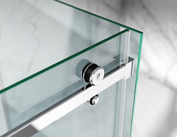 Kabina prysznicowa trójścienna 130x80x80 cm szkło 8mm mrożone profile złoty połysk Swiss Liniger