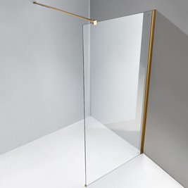 Złota ścianka prysznicowa 120 cm SH07FG szkło 8mm
