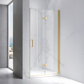 drzwi do kabiny 100 cm składane złoto szczotkowane