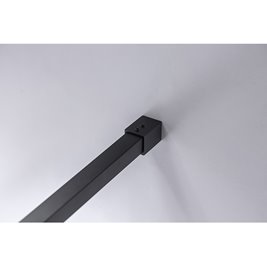 Czarna ścianka prysznicowa 80 cm SH07BB szkło 8mm