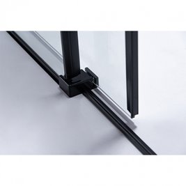 Czarne drzwi prysznicowe do wnęki 115-120 cm rozsuwane SH03DB szkło 8 mm