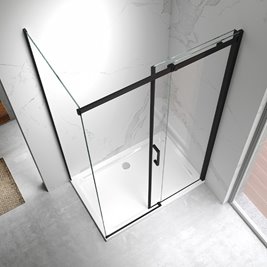 Czarna kabina prysznicowa prostokątna 120x80 szkło 8 mm ZES-KZ22C-BL-120X80