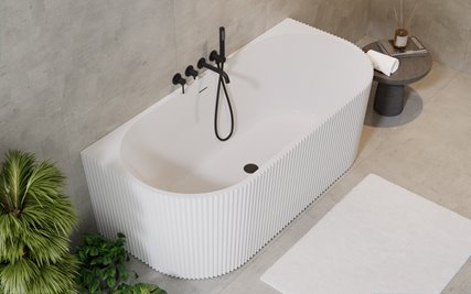 Leya Besco biała wanna wolnostojąca 150 cm syfon biały WAS-150-LBI