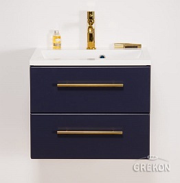 Szafka wisząca z umywalką granatowy mat 50 cm Belli Gold Gante