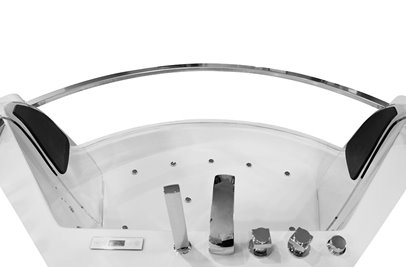 Wanna z hydromasażem przeszklona narożna 141x141 cm MO-0053B