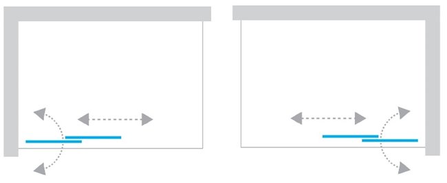 Parawan wannowy 85x150 P-0045 Sensi Black New Trendy