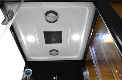 Sauno kabina prysznicowa prostokątna czarna 180x110 cm MO-1752B PRAWA TRIO