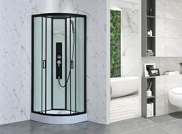 Kabina prysznicowa niski brodzik hydromasaż biały środek 80x80 WSH-311A