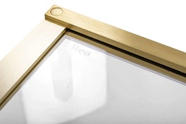 Kabina prysznicowa szczotkowane złoto 100x90 uchylna Hugo Rea Gold