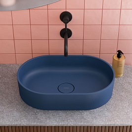 Omnires Ovo M+ umywalka nablatowa midnight blue 55x36 cm OVOUNMB