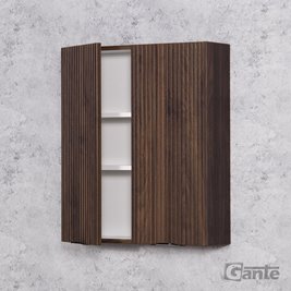 Szafka łazienkowa z lamelami wisząca 60x72 Victa Lamello kolor orzech