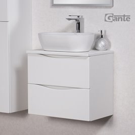Szafka łazienkowa wisząca ONDA 60 cm biała z umywalką Gante