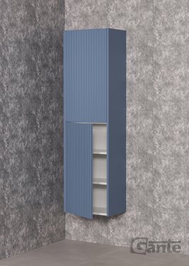 Słupek łazienkowy frezowany wiszący wysoki 155x45 Mirage kolor niebieski mat