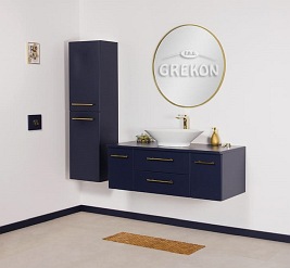 Szafka wisząca z umywalką nablatową 120/50 cm Belli Gold Gante