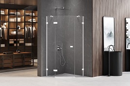 Biała kabina pięciokątna 80x80 lewa EXK-3862 Avexa New Trendy White
