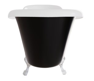 Wanna wolnostojąca czarno-biała 190 cm łapy chrom Amelia B&W Besco WKA-190+BWC