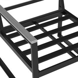 Zestaw mebli ogrodowych metalowych stół, sofa oraz fotele Carter kolor czarny