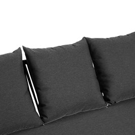 Zestaw mebli ogrodowych metalowych stół, sofa oraz fotele Sierra kolor czarny