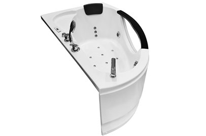 Wanna z hydromasażem narożna 169x90 cm prawa MO-0024