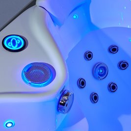 Wanna narożna z hydromasażem narożna 150x150 cm Roma 764 Hydrosan Prawa