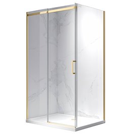 Złota kabina prysznicowa prostokątna 100x80 szkło 8 mm ZES-KZ22A-GL-100X80