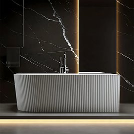 Wanna narożna przyścienna ryflowana prawa 170 cm Wenus Rea