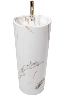 Umywalka wolnostojąca ceramiczna Blanka Marble Marmur Rea