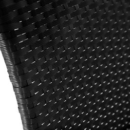 Zestaw mebli ogrodowych z technorattanu stół, sofa, krzesła dla 4 osób Atlas czarny