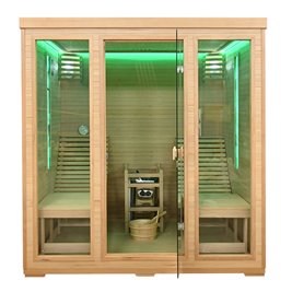 Sauna sucha fińska piec 8 KW Harvia BC80 + kamienie solne 180X180X190CM MO-TS4 Mazur