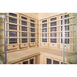 Sauna na podczerwień 3-osobowa 120x120 cm grzejniki kwarcowe i karbonowe Alta6 Infrared