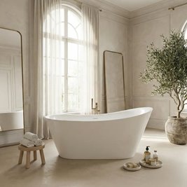 Wanna 170 cm w aranżacji łazienki