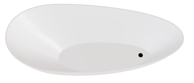 Wanna wolnostojąca + klik-klak czarny Keya Besco 165x70 cm WMD-165-KKB