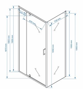 Czarna kabina prysznicowa prostokątna drzwi uchylne 110x80 KZ06CB