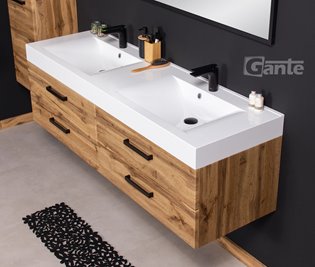 Szafka wisząca z umywalką 160 cm kolor dąb naturalny 50/4 NELA seria Fokus Loft Gante