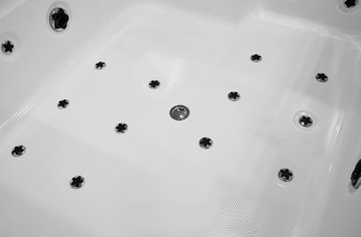 Czarna prostokątna wanna z hydromasażem 180x150 cm MUS-1089C