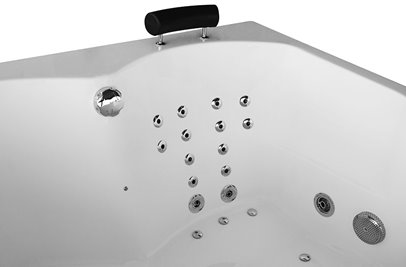 Wanna spa z hydromasażem narożna 150x150 cm MUE-0032A LEWA