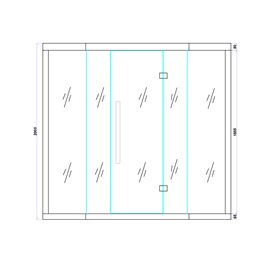 Sauna Combo na podczerwień + fińska 6 osobowa 200x200 cm Moss2 8KW