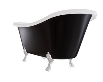 Wanna wolnostojąca czarna Amelia 190 Łapy Chrom