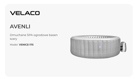 Dmuchane jacuzzi ogrodowe basen 175x70 cm Spa Venice Avenli