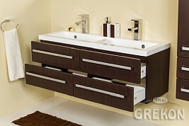 Szafka łazienkowa z umywalką 120/39/4 seria Fokus Wenge Mat