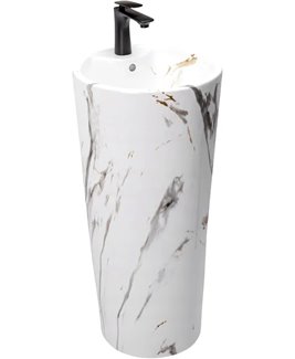 Umywalka wolnostojąca ceramiczna Blanka Marble Marmur Rea