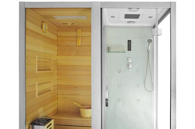 Sauno kabina prysznicowa prostokątna 180x110 cm MO-1752W LEWA TRIO