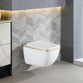 Biała miska wc wisząca Rimless Tornado YUZU-WH-GL-TR-03 Hydrosan