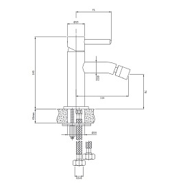 Bateria bidetowa Y1220CP Omnires Y miedź