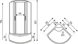 Kabina z hydromasażem Silver Prime 90x90